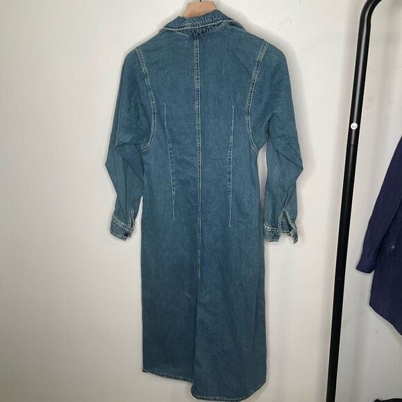 Zara Denim Minimalist Midi Dress - Picture 3 of 7